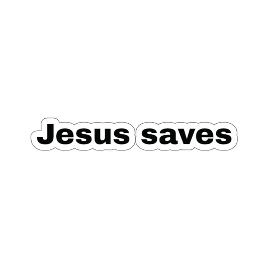 Jesus saves sticker